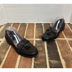 Naturalizer N5 Comfort Black Leather Penny Loafers With Tassels Women's 8.5